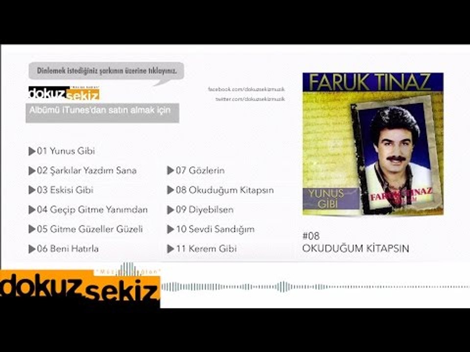 Faruk Tınaz - Okuduğum Kitapsın  (Official Audio)