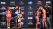 Strawweight contenders Gadelha and Jedrzejczyk get testy at weigh-ins