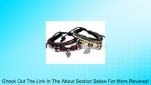 Adjustable Couple Cuff Bracelets Made of Leather Rope and Color Wooden Beads Bracelet Unisex Bracelet Cuff Bracelet A0311-1 Review