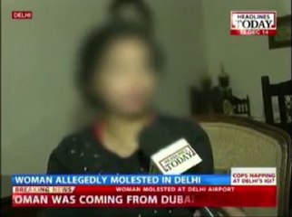 Man at Delhi's airport flirting with female passenger