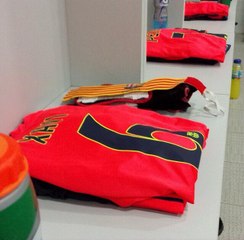 Los vestuarios del Coliseum Alfonso Pérez (Getafe-Barça, 2014/15)