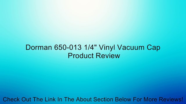 Dorman 650-013 1/4 Vinyl Vacuum Cap Review