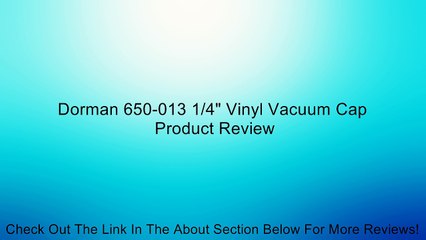 Dorman 650-013 1/4" Vinyl Vacuum Cap Review