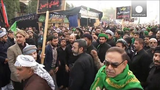 Tight security as millions of Shiite Muslim pilgrims stream into Kerbala, Iraq