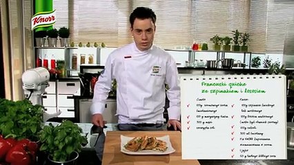 Przepis - Francuski quiche ze szpinakiem