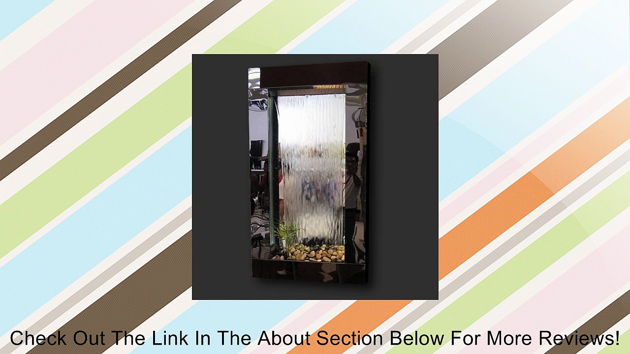Wall Water Fountain 40"x20" Black Mirror with LED lights by JERSEY HOME DECOR Review