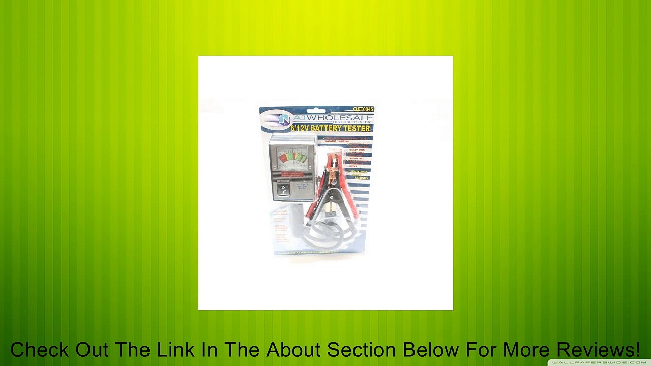 6/12v Diagnostic Battery Tester Alternator/regulator Output Test Load Test Review