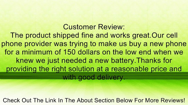 LG LG EAC61700902 BL-40MN 1000mAh Original OEM Battery for the LG Xpression C395/LN272 Rumor Reflex - Battery - Non-Retail Packaging - Black Review