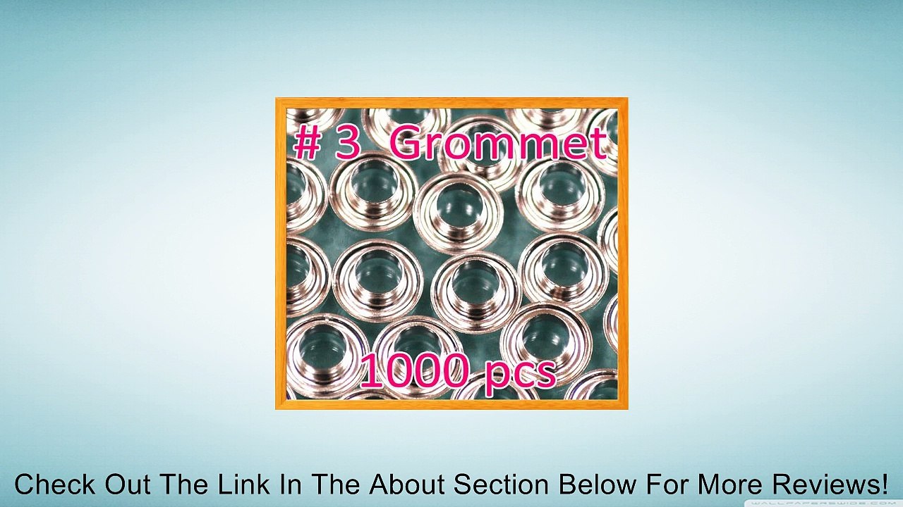 1000 #3 0.43" Grommet and Washer Nickel Eyelet Grommets Machine Sign Punch Tool Review