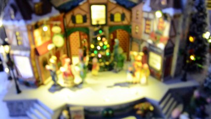 Mon village de Noël 2014 monté sur mon bar .