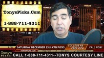 Free Saturday College Football Picks Betting Odds Previews Predictions 12-13-2014