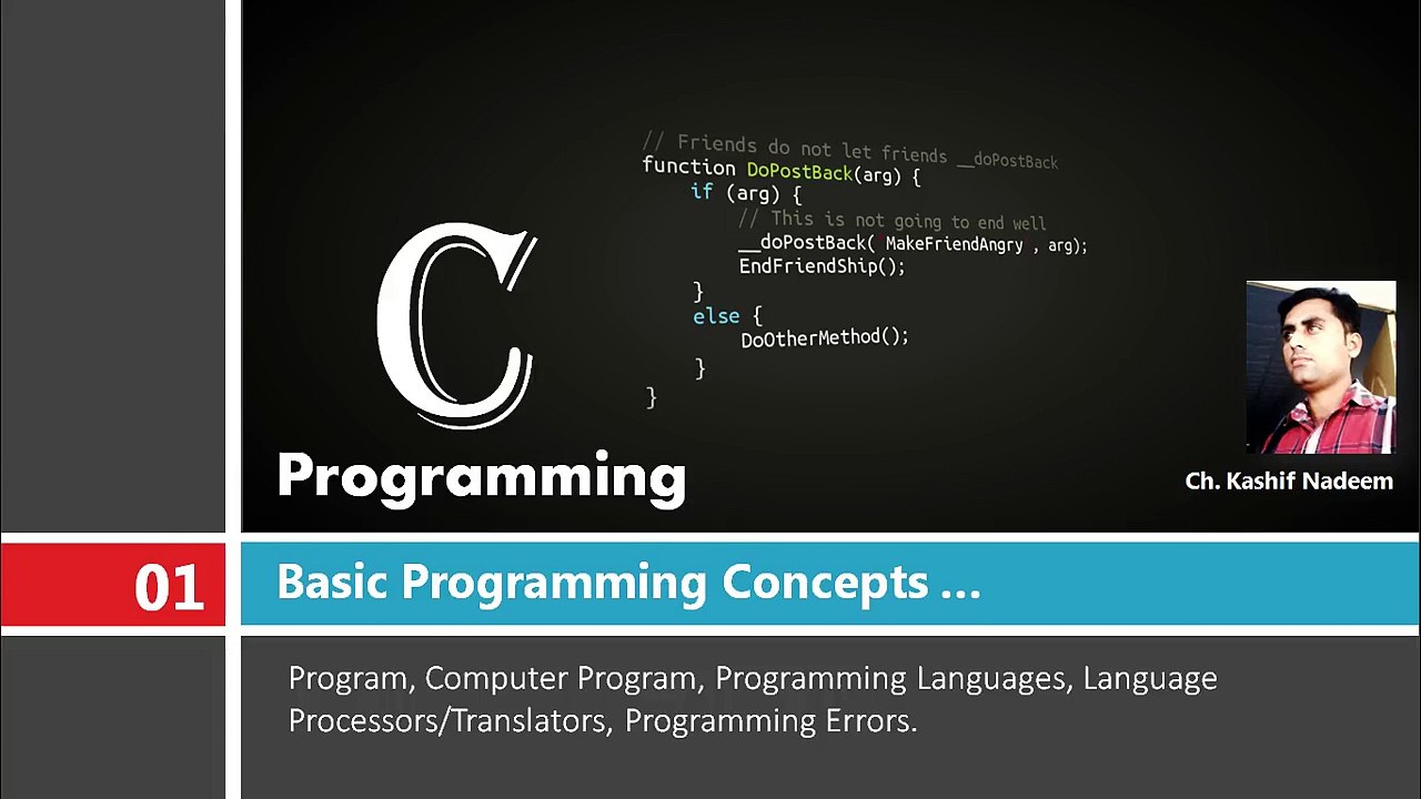Basic Programming Concepts - C Programming - Urdu Tutorial 001 - video ...