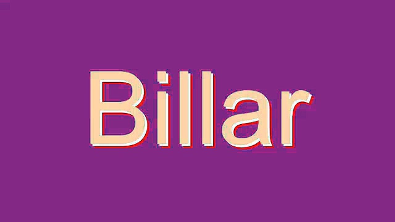 How to Pronounce Billar