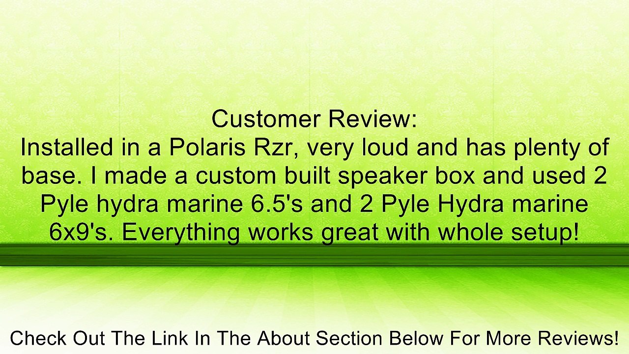 Pyle PLMRMP3B 4 Channel 800 Watt Waterproof Micro Marine Amplifier Review