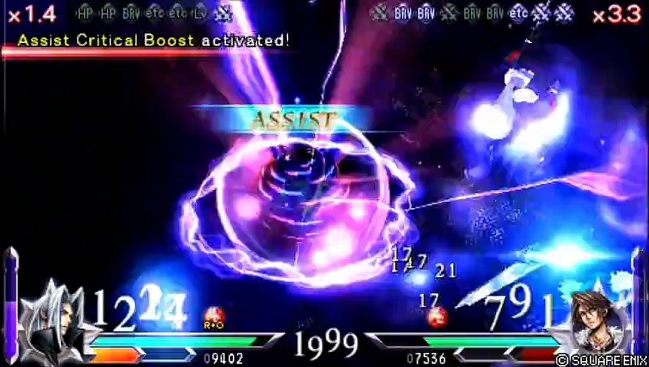Dissidia 012 Sephiroth VS Squall