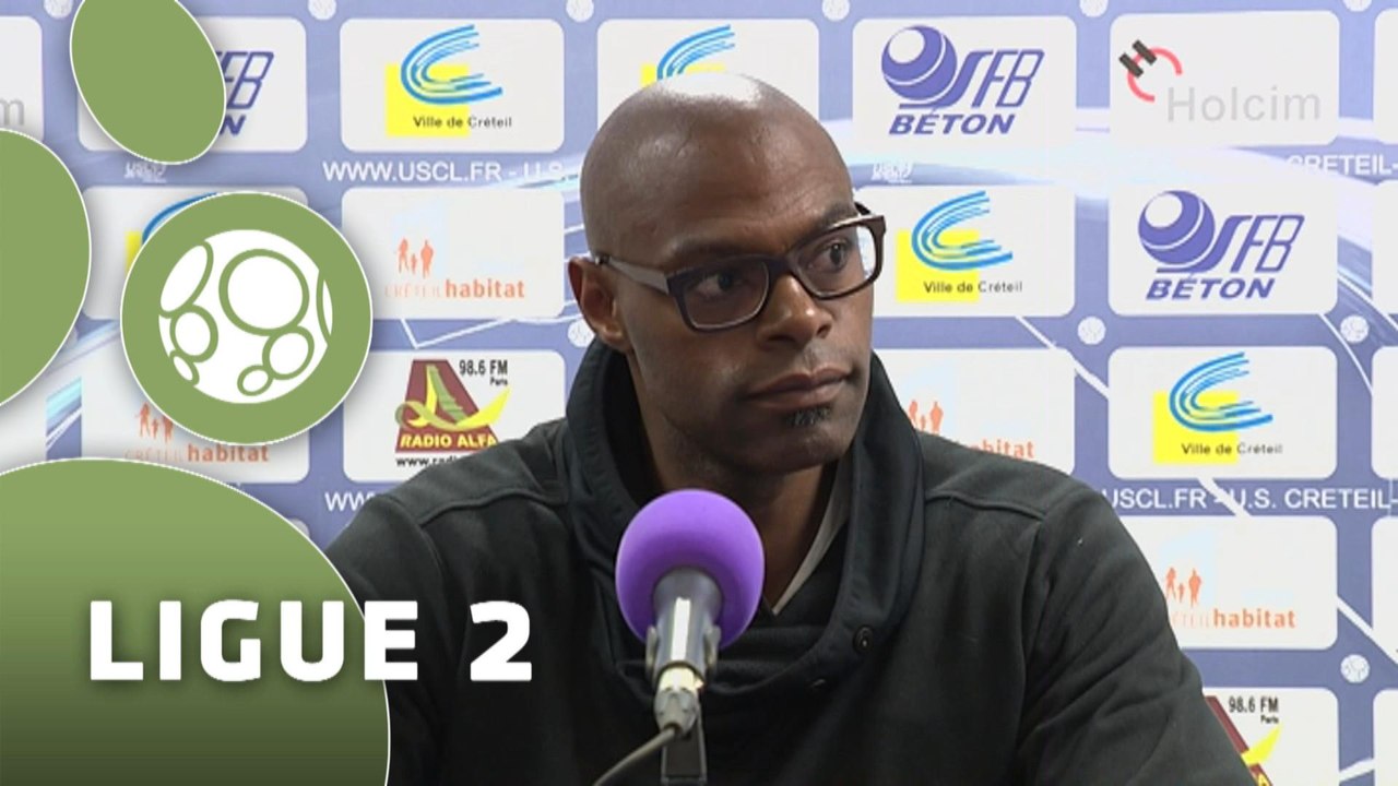 Conférence de presse US Créteil-Lusitanos - AC Arles Avignon (2-0) :  (USCL) - Stéphane CRUCET (ACA) - 2014/2015