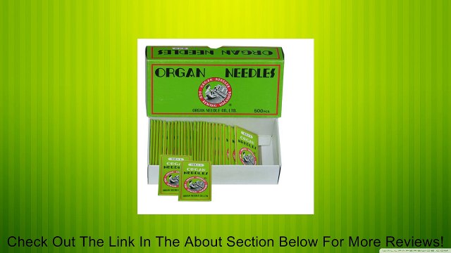 Ball Point Sewing Machine Needles Home-use By Organ Needles (10 Needles/pack), Select Size Review