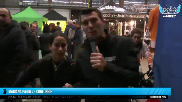 Replay interview Mariana Pajon + dirt 19ème BMX Indoor de St-Etienne 2014
