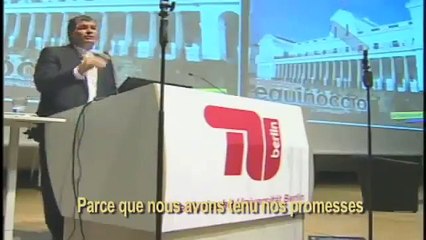 Conférence de Rafael Correa à l'Université de Berlin - Sous-titres français  A VOIR !