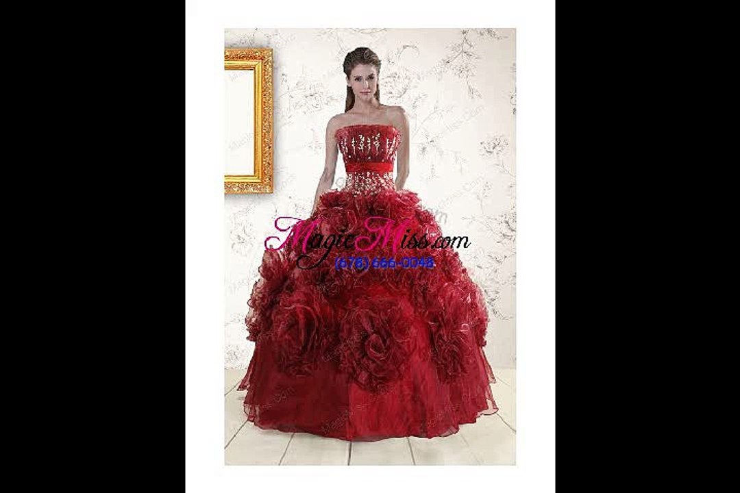 2015 Cheap Ball Gown Real Sample Quinceanera Dresses with Appliques