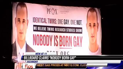 "Nobody is Born Gay" billboard stuns media and homosexual activists