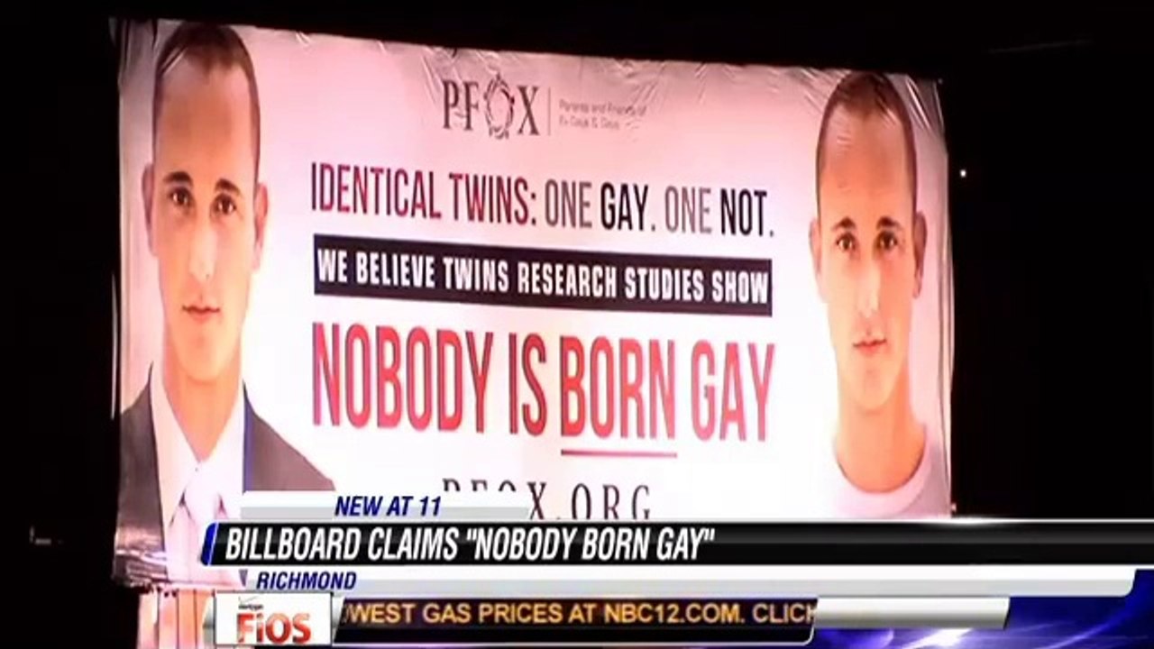 "Nobody is Born Gay" billboard stuns media and homosexual activists