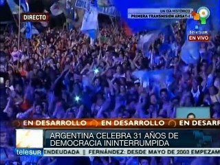 Cristina Fernández agradece el respaldo del pueblo argentino
