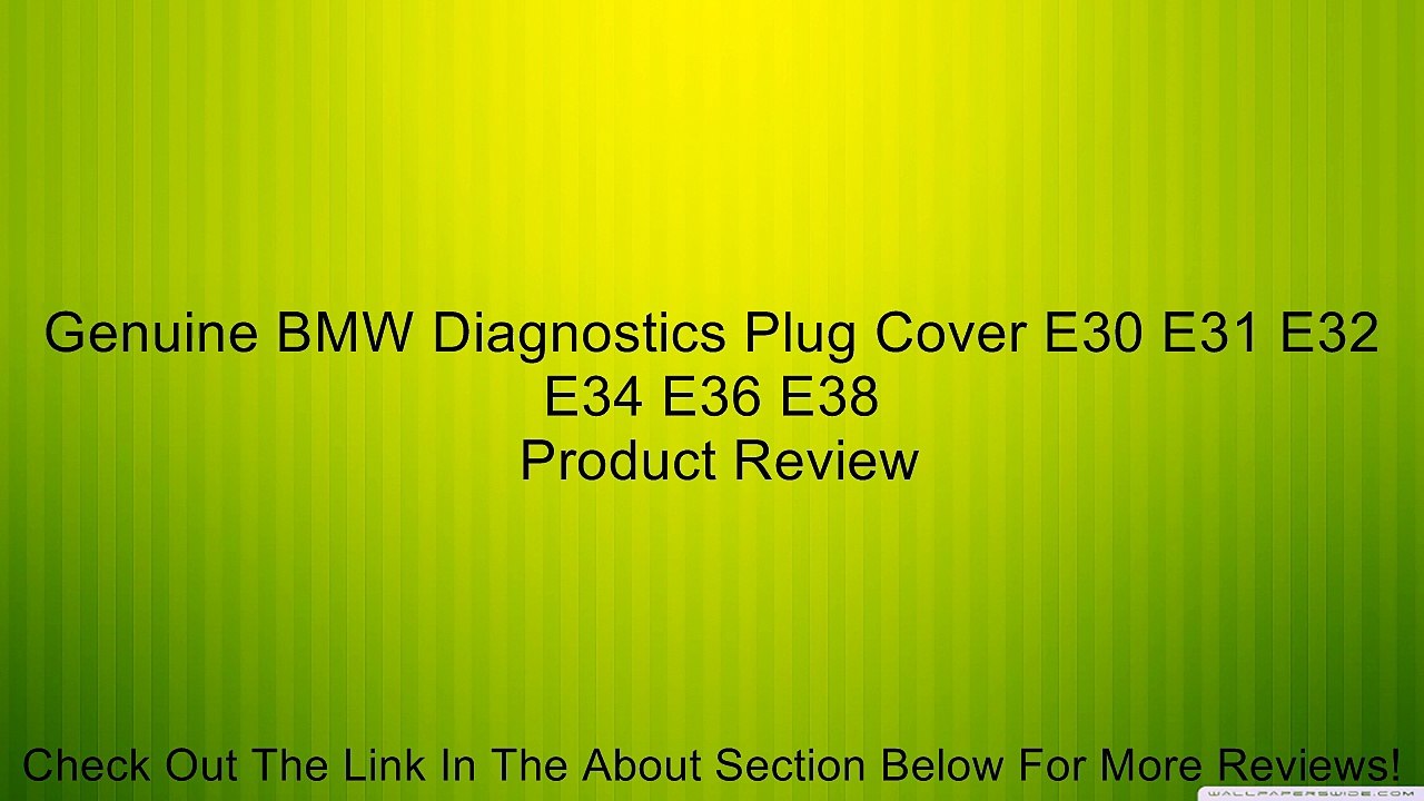Genuine BMW Diagnostics Plug Cover E30 E31 E32 E34 E36 E38 Review