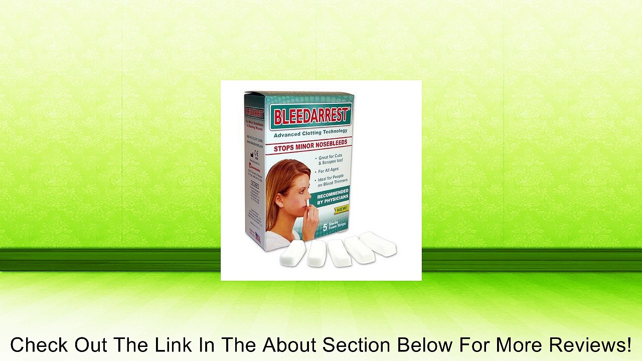BleedArrest Nosebleed Clotting Foam Strip (Set of 5) Review