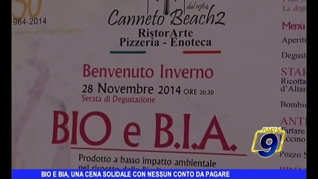 Bio e Bia, una cena solidale con nessun conto da pagare