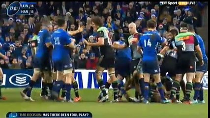 ça dégénère en bagarre entre le Leinster et les Harlequins