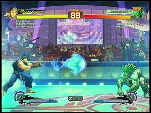 Super SF 4 AE King Miltown vs oKa 2k (Master Rank Blanka)