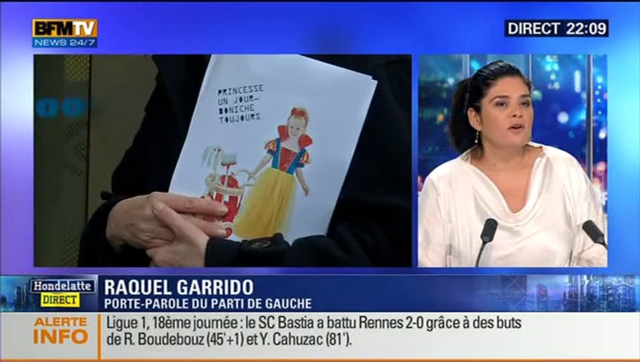 " Les stéréotypes des jouets sont choquants" Raquel Garrido sur BFMTV le 12/12/2014