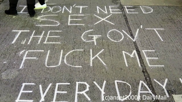 Hong Kong Protests for Democracy. Last Occupied Area in Causeway Bay. December 12