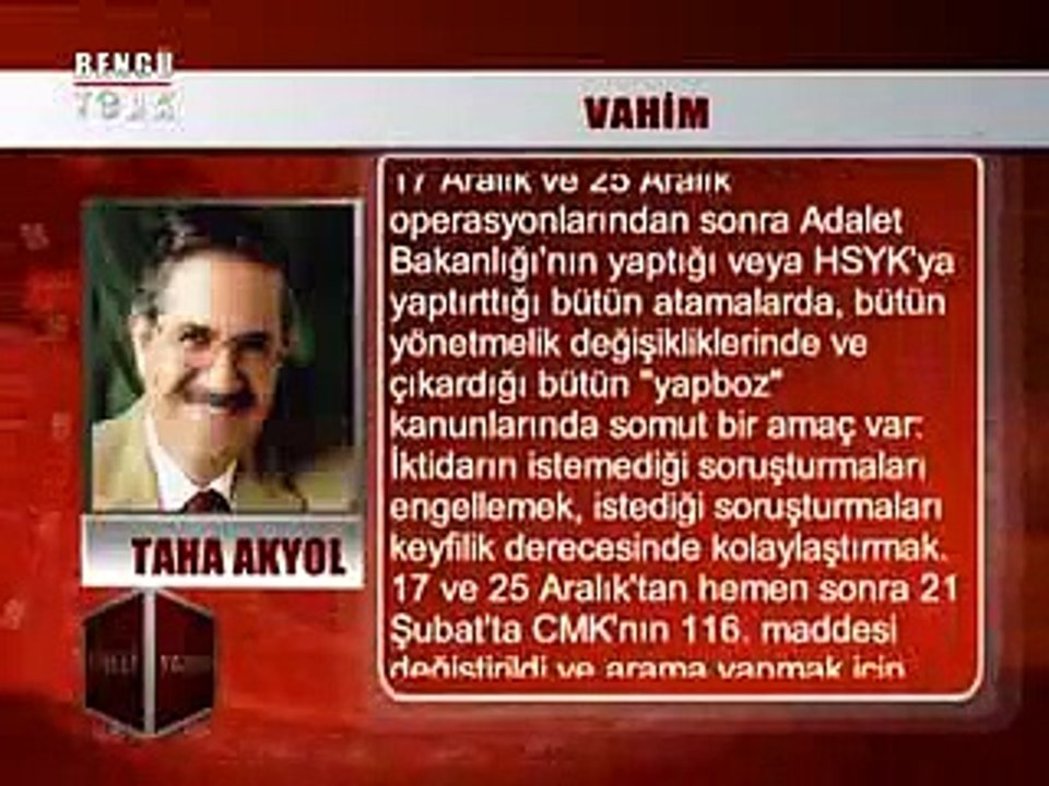 KÖŞELİ YAZILAR - TAHA AKYOL 15.12.2014