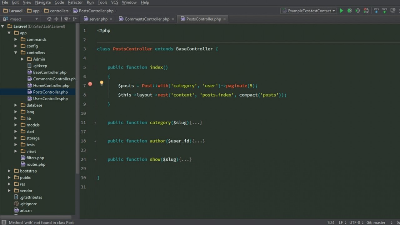 PHPStorm : Nouveau fichier