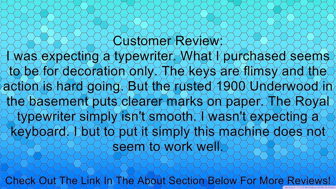 Manual Typewriter Review