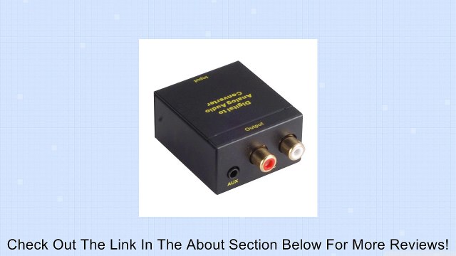 Okeba Optical Coaxial Toslink To 3.5mm Jack Converter Audio Adapter Digital Audio To Analog Audio-Black Review