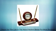 Personalized 9 x 4 3/4 Piano Finish Desk Clock on Base with 2 Pens- BRAND NEW Review