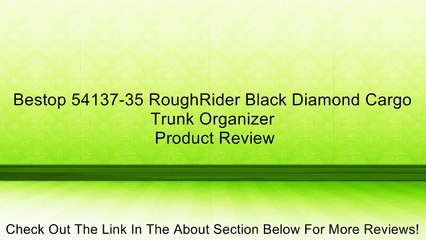 Bestop 54137-35 RoughRider Black Diamond Cargo Trunk Organizer Review