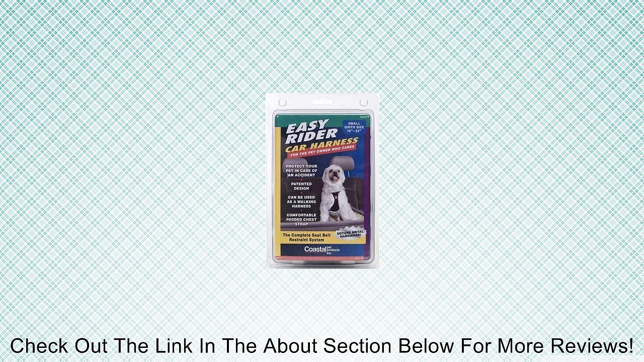 Easy Rider Dog Car Harness Size: Small Review