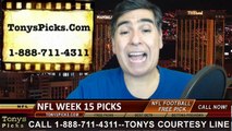 Monday Night Football Free Pick NFL Predictions Odds Betting Preview 12-15-2015