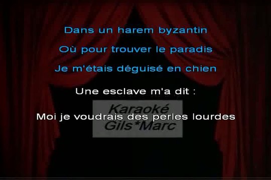 L'esclave / karaoké / Serge Lama