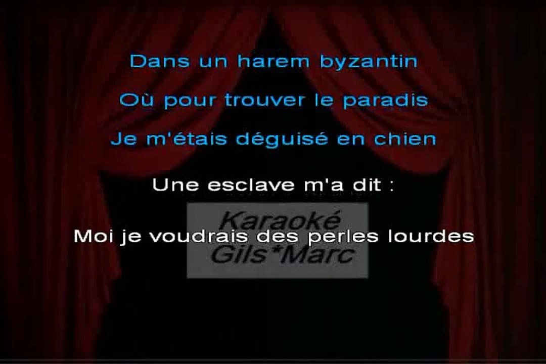 L'esclave / karaoké / Serge Lama
