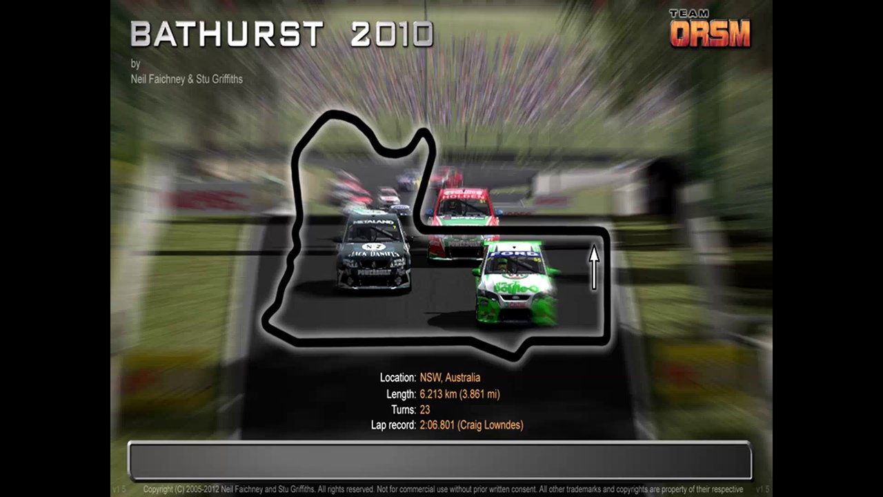 Tour de piste à Bathurst en Holden Commodore 1985 sur Rfactor 1