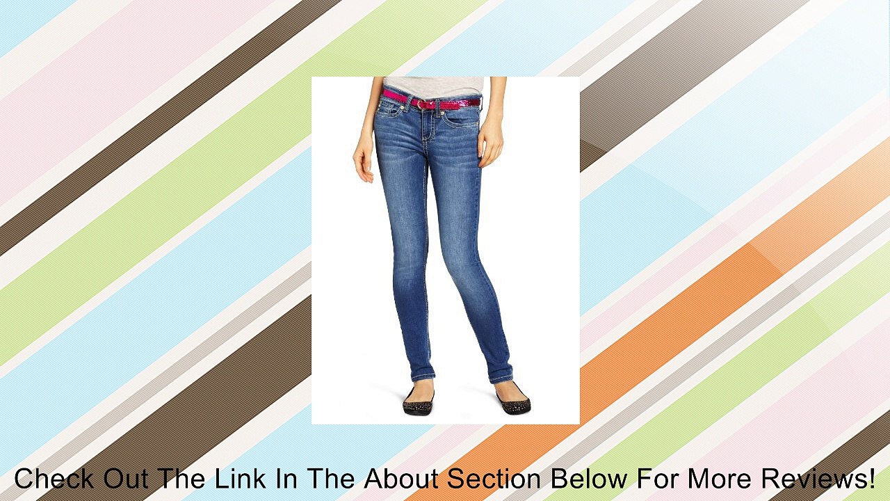 U.S. Polo Assn. Juniors Denim Jean With Pink Belt, Medium Antique, 1 Review