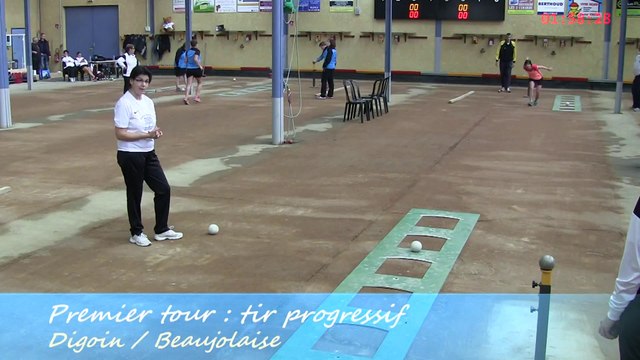 Premier tour, tir progressif, La Beaujolaise contre Digoin, Sport Boules, J5 Elite 2014 2015