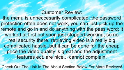 Vonnic DVR-C1104SEFD Standalone DVR (Black) Review