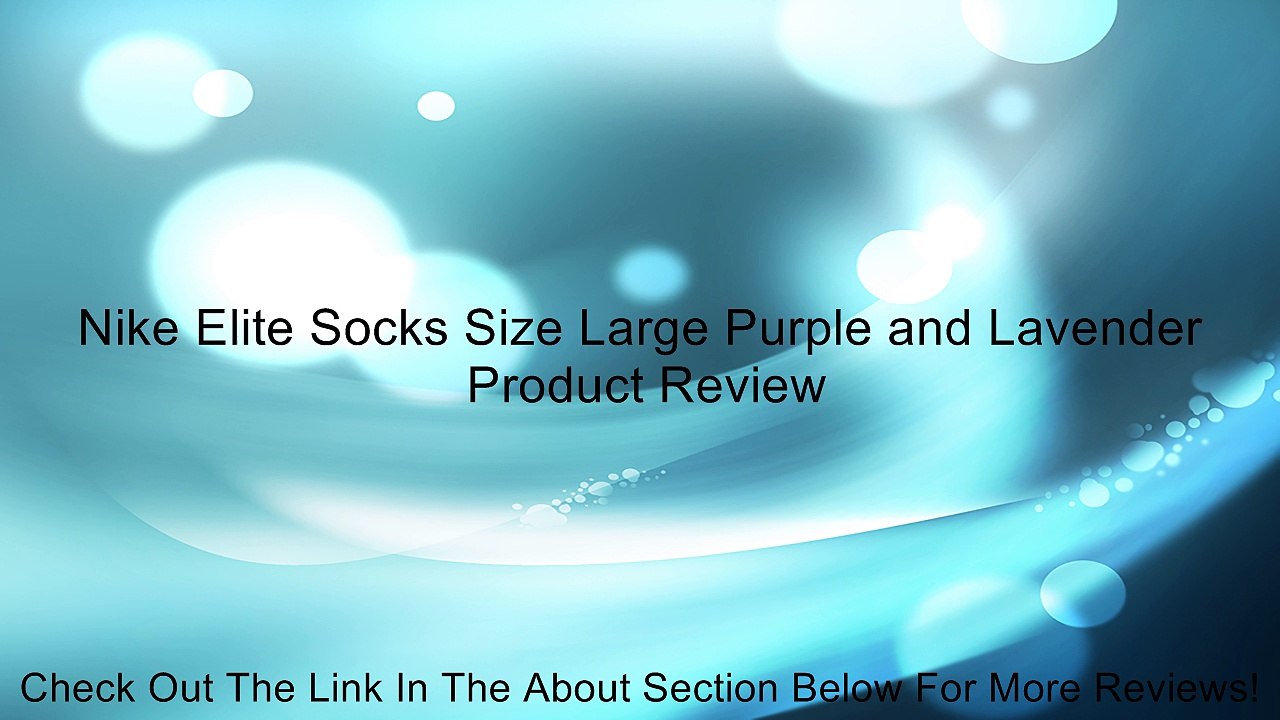 Nike Elite Socks Size Large Purple and Lavender Review