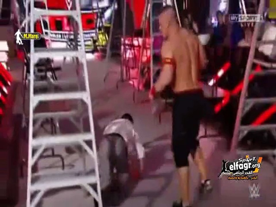 جون سينا يقهر سيث رولينز بعد مباراة رااائعة ويح...
